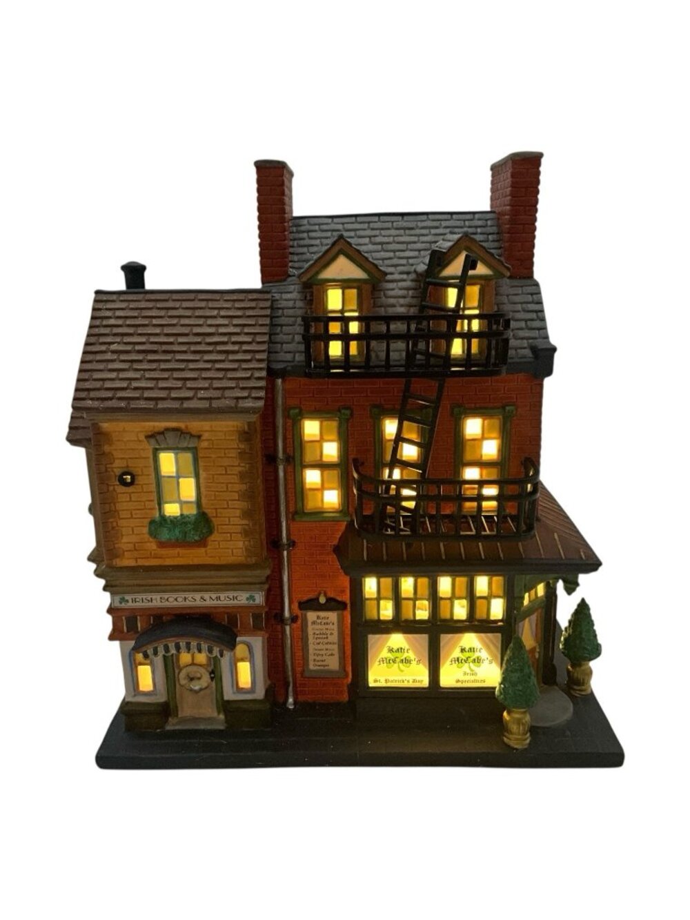 Dept 56 Katie McCabe's Restaurant & Books Porcelain Building Vintage Retired